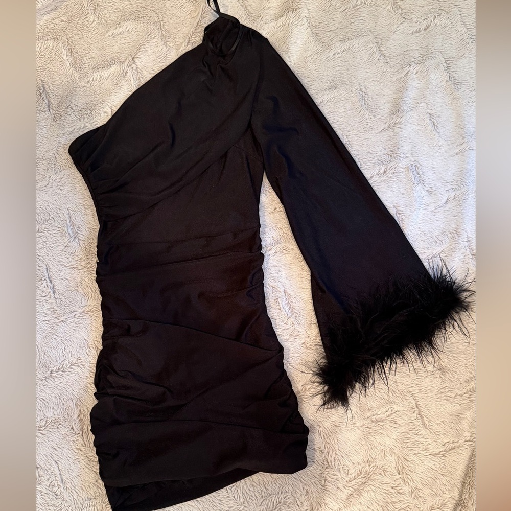 Windsor Black One Shoulder Dress